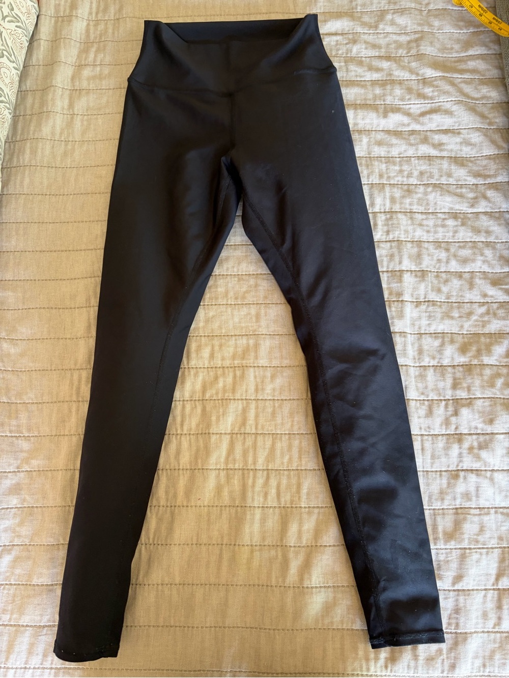 ALO Yoga Black High-Rise Leggings with Wide Waistband